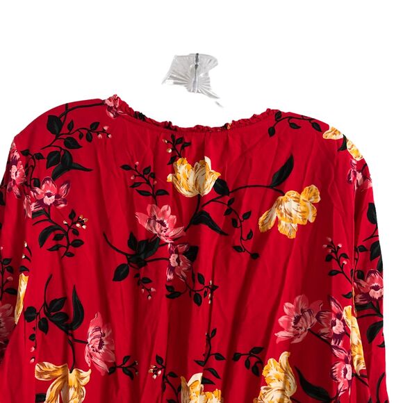 Old Navy Women's Boho Dress Size XXL Floral Bell Sleeve Elastic Waist *Spot* - Picture 9 of 11